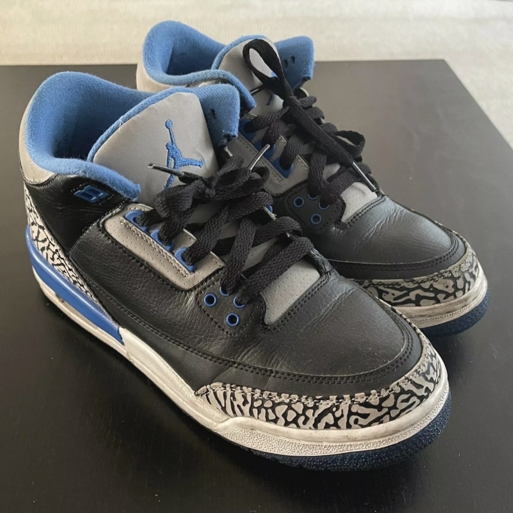 Air Jordan Iii Retro Sport Blue Size 7y